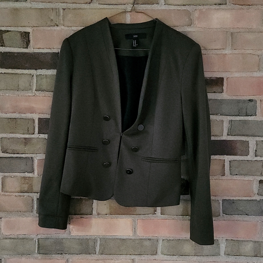 Forever 21 Blazer, M, Olive Green